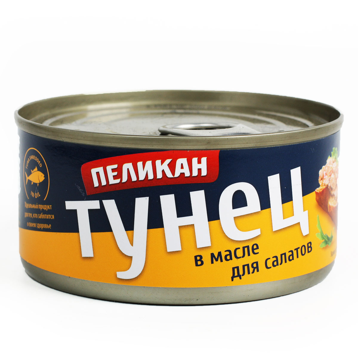 Тунец в масле измельченный для салата Пеликан 140г