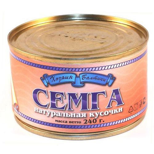 Семга натуральная кусочки Хозяин Балтики 240г