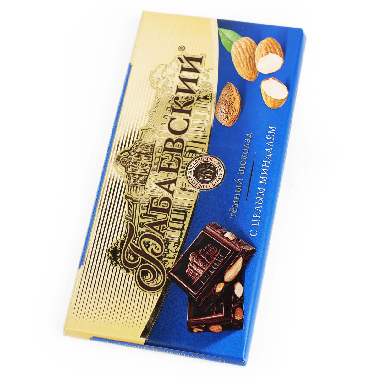 Бабаевский шоколад темный с цельным миндалем 200г