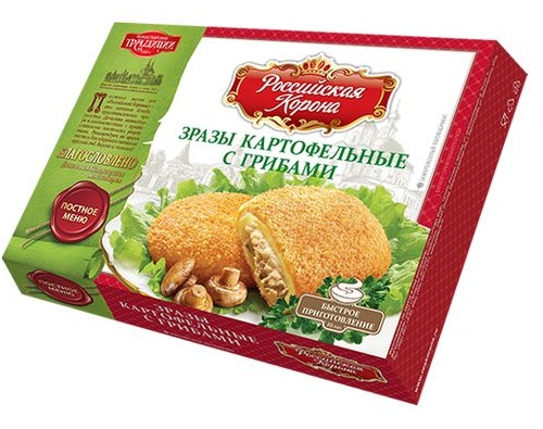 РОССИЙСКАЯ КОРОНА зразы  картофельные с грибами 330г