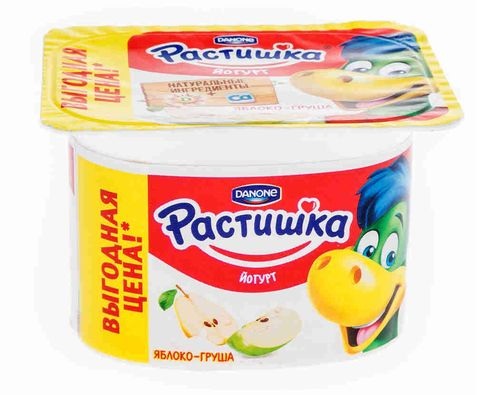 РАСТИШКА Йогурт яблоко/груша, 110гр. РАСТИШКА Йогурт яблоко/груша, 110гр.