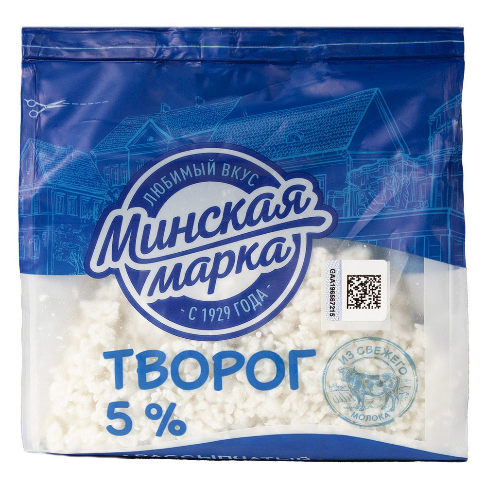 Минская Марка творог 5% 350г Минская Марка творог 5% 350г