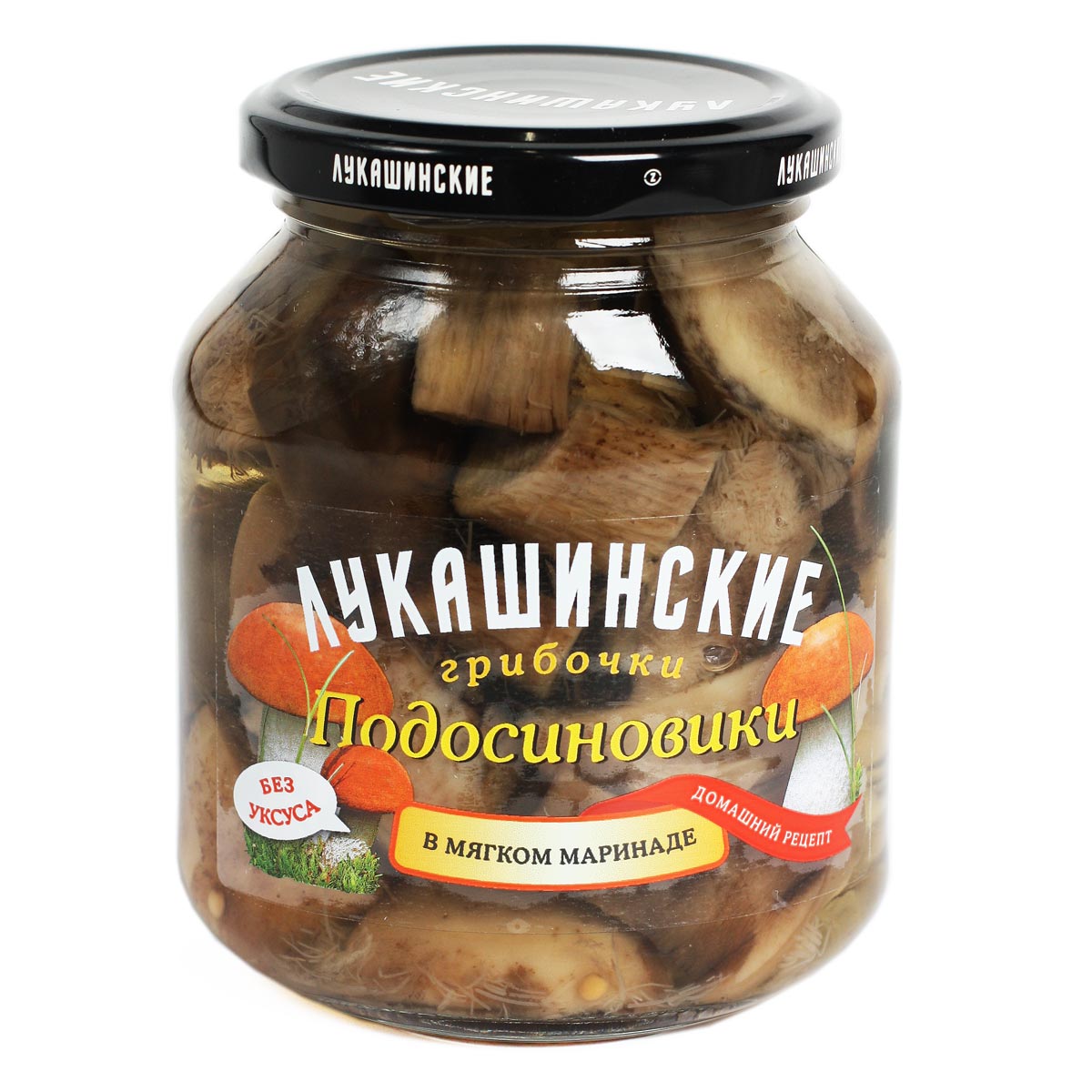 Лукашинские грибочки Подосиновики в мягком маринаде 340г Лукашинские грибочки Подосиновики в мягком маринаде 340г