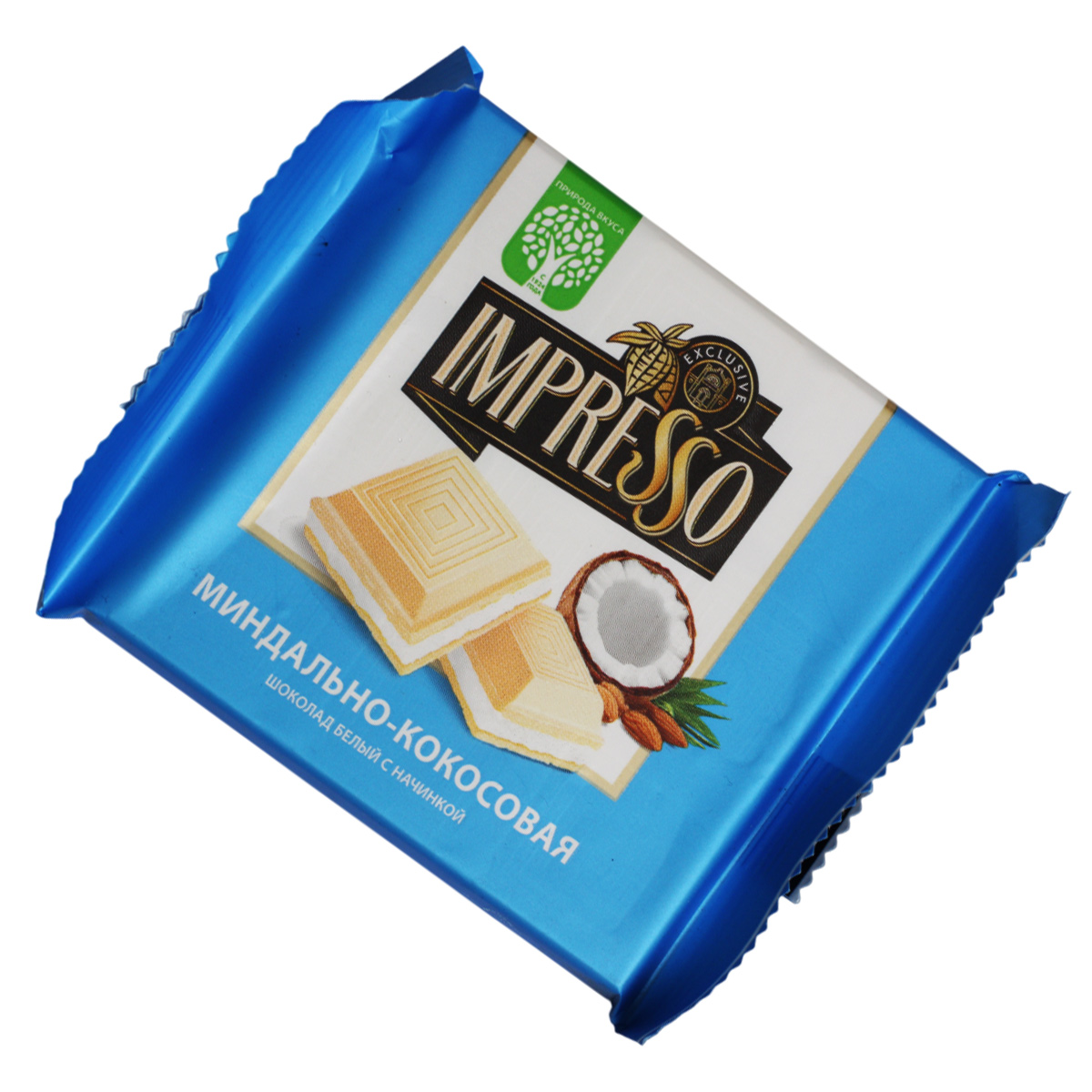 СПАРТАК Шоколад белый с начинкой миндально - кокосовая 28% IMPRESSO 75г