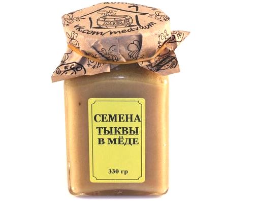 Семена тыквы протертые в меде 330 гр.