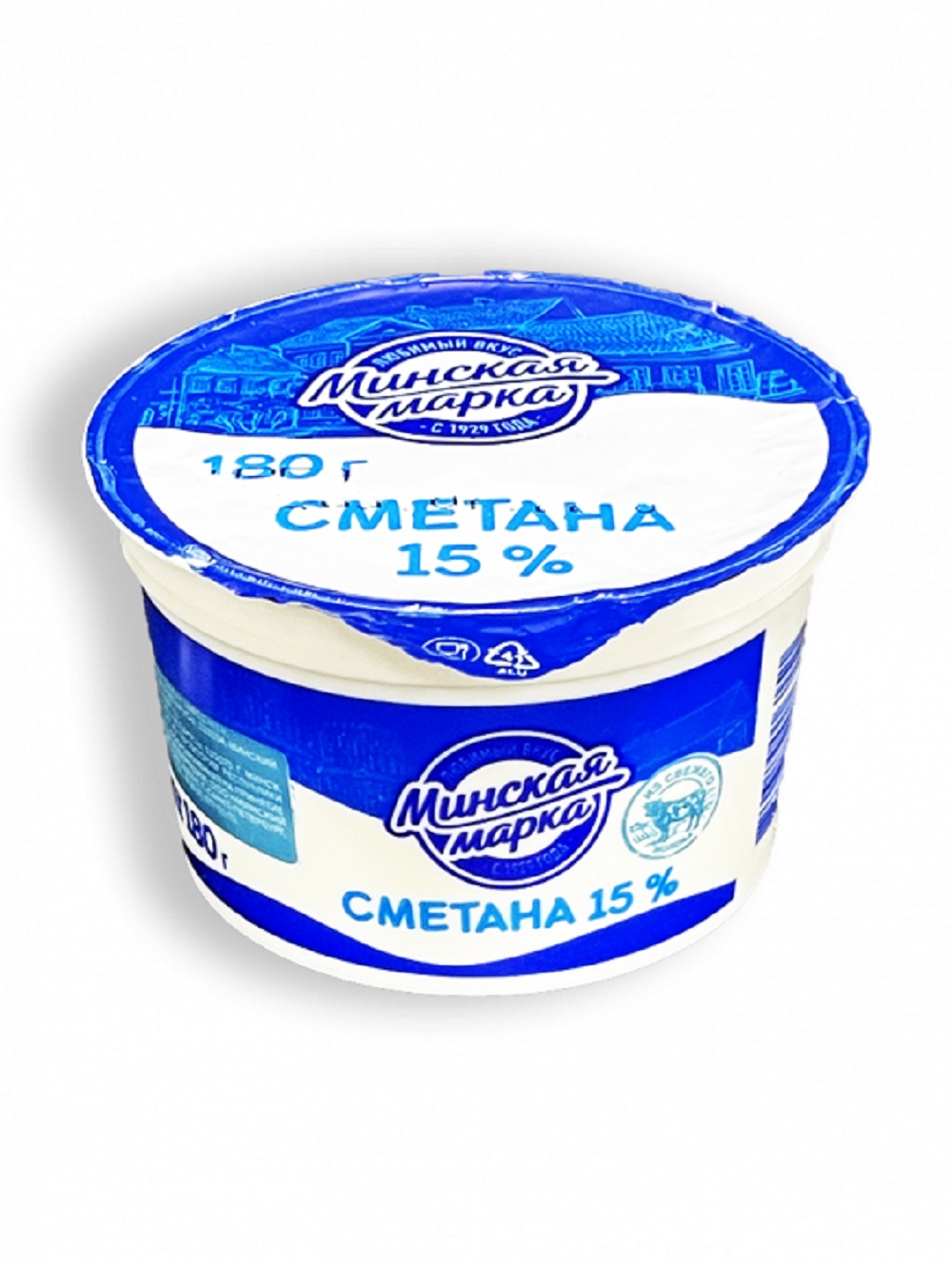 Минская Марка сметана 15% 180г Минская Марка сметана 15% 180г
