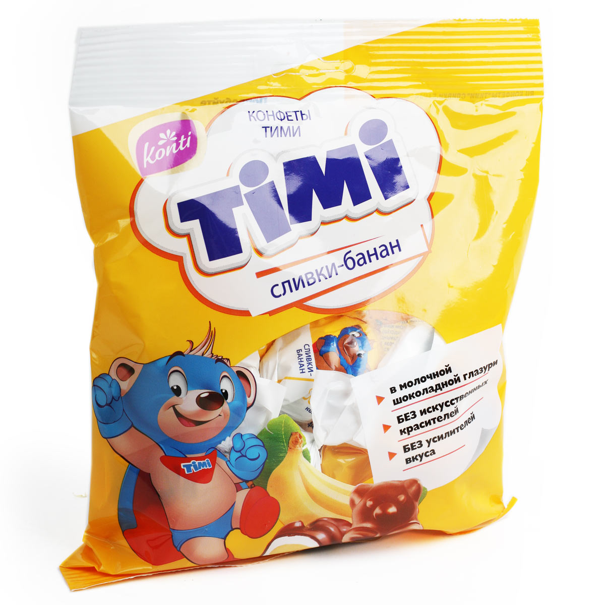 Конфеты Тими сливки банан 155г