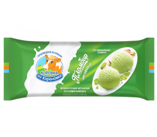 КОРОВКА ИЗ КОРЕНОВКИ мороженое Пломбир фисташковый Полено 400г