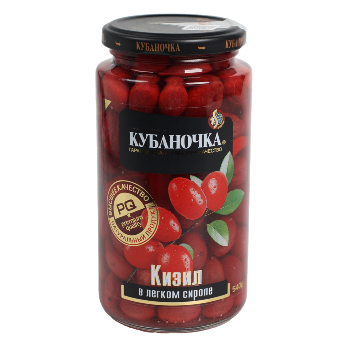 Кизил в легком сиропе Кубаночка 360г
