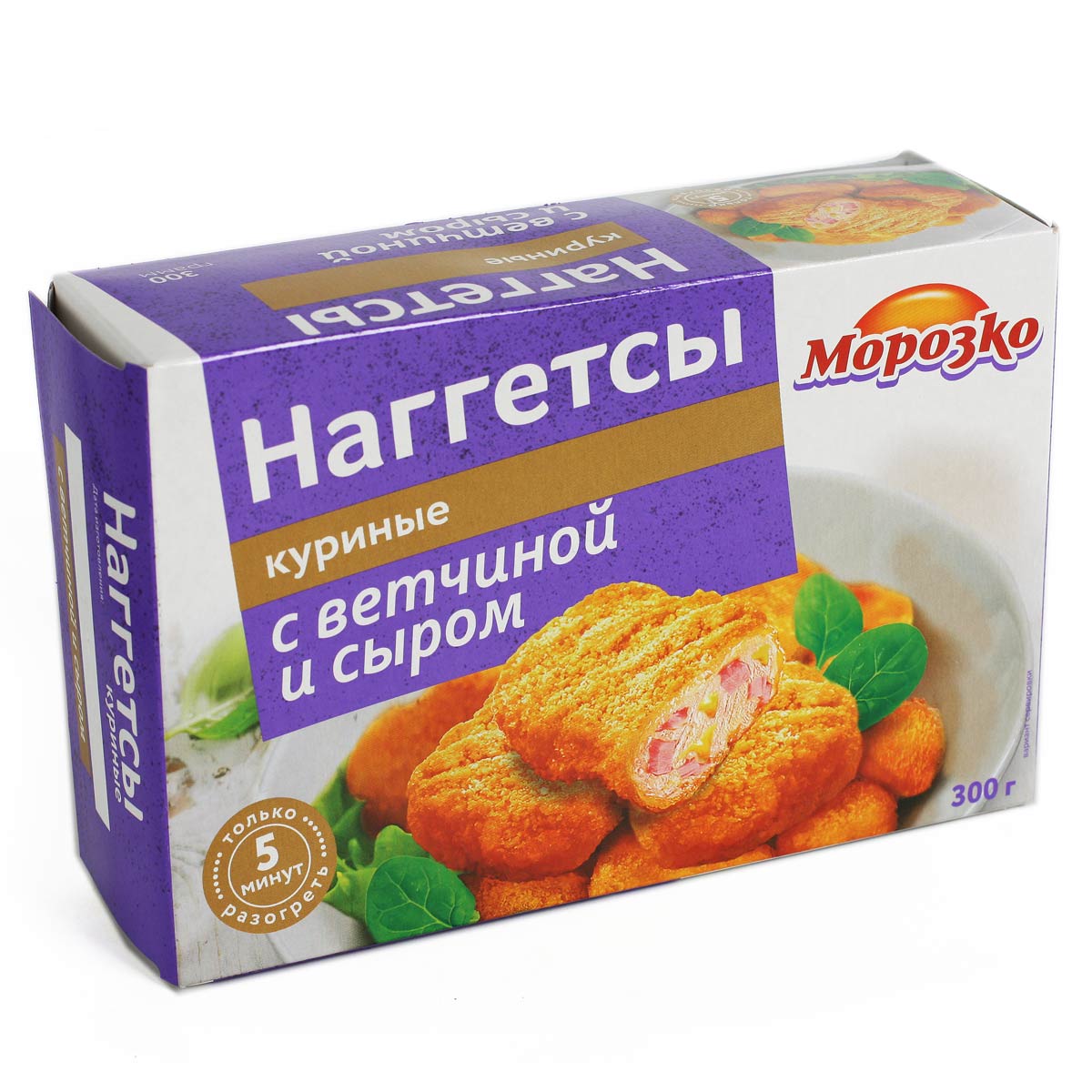 МОРОЗКО нагетсы куриные с ветчиной и сыром 420г