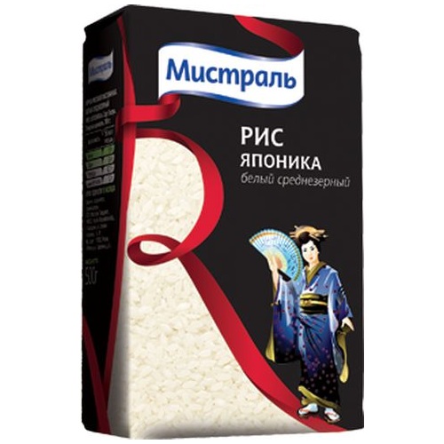 Мистраль рис Японика белый среднезерный 500г
