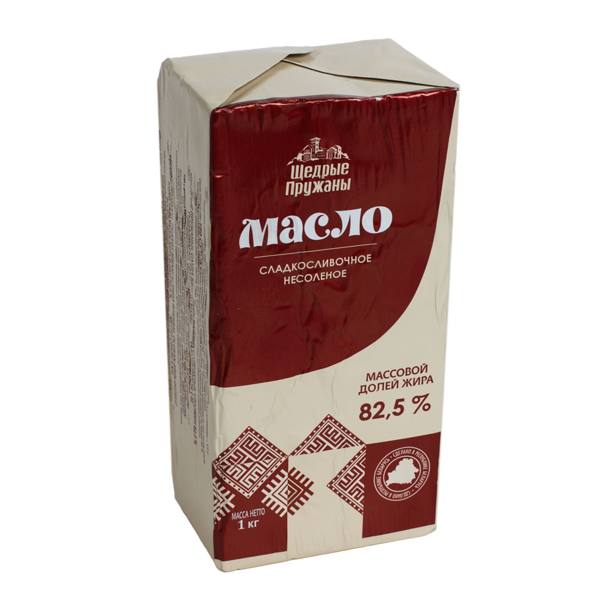 ЩЕДРЫЕ ПРУЖАНЫ масло сладкосливочное 82.5% 1кг