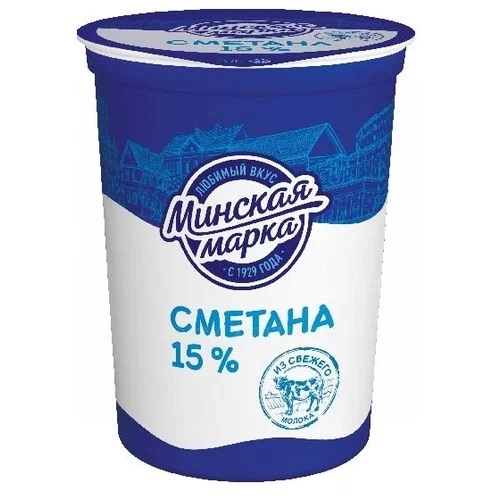 Минская Марка сметана 15% 380г 