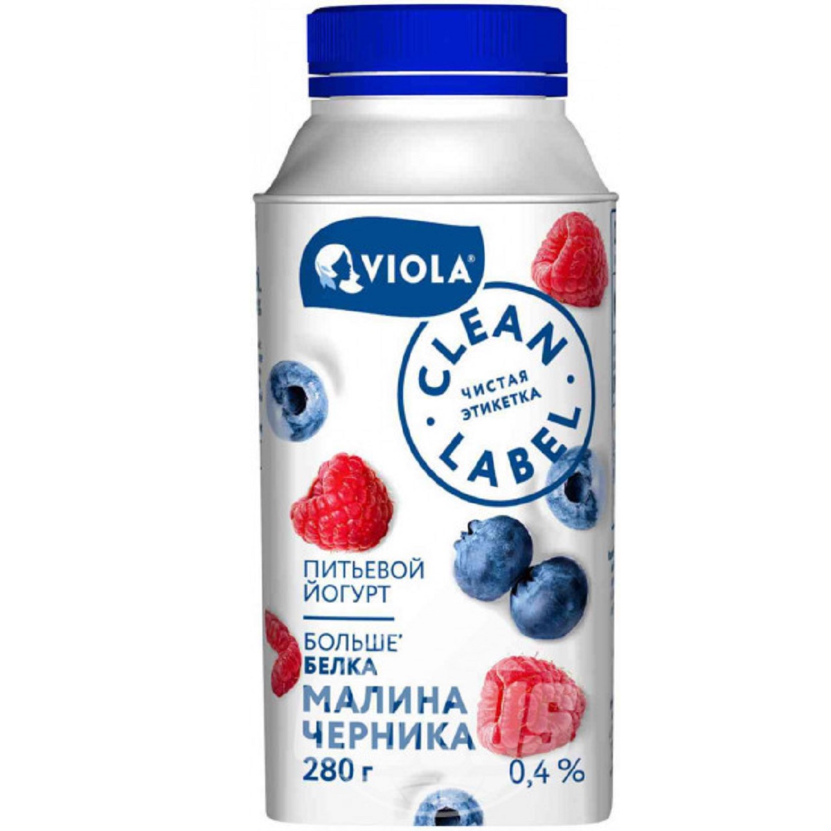 VIOLA йогурт питьевой Малина-черника 0.4% 280г 