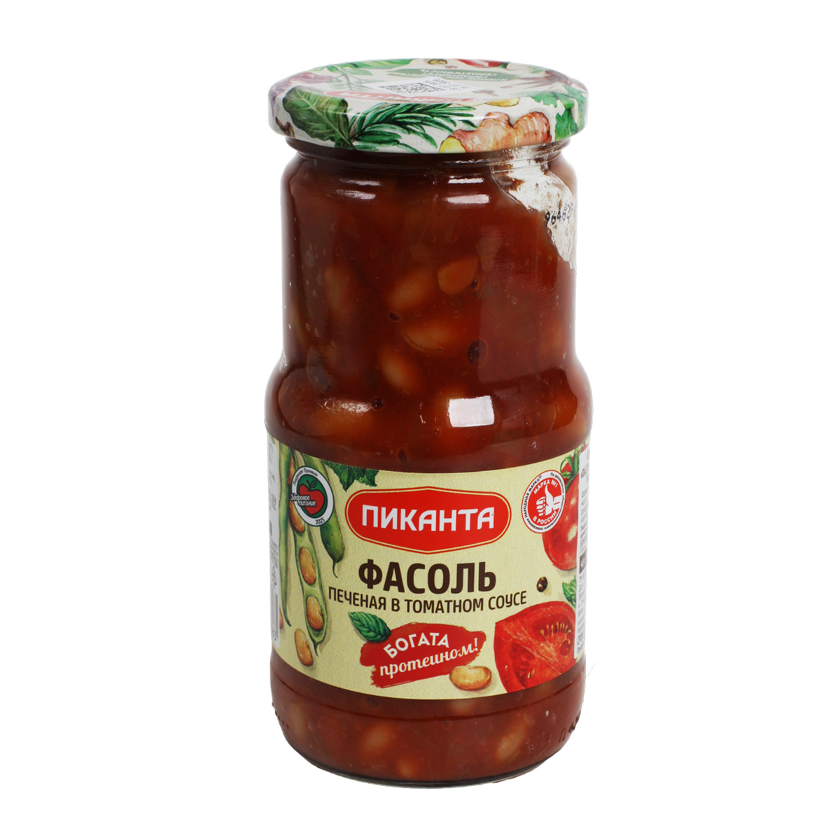 Пиканта Фасоль печеная в томатном соусе 450г