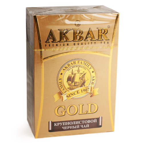 AKBAR GOLD чай АКБАР цейлонский крупнолистовой байховый 250г AKBAR GOLD чай АКБАР цейлонский крупнолистовой байховый 250г