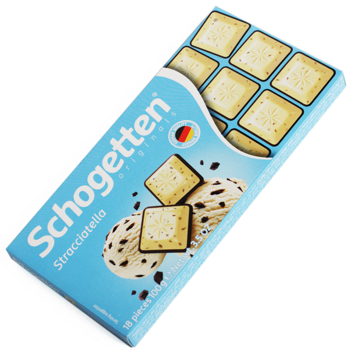 SCHOGETTEN белый молочный шоколад с зернами какао100г