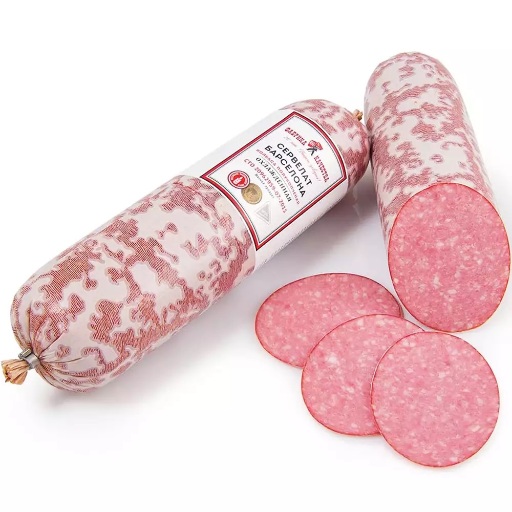 Сервелат Барселона колбаса полукопченая Фабрика качества