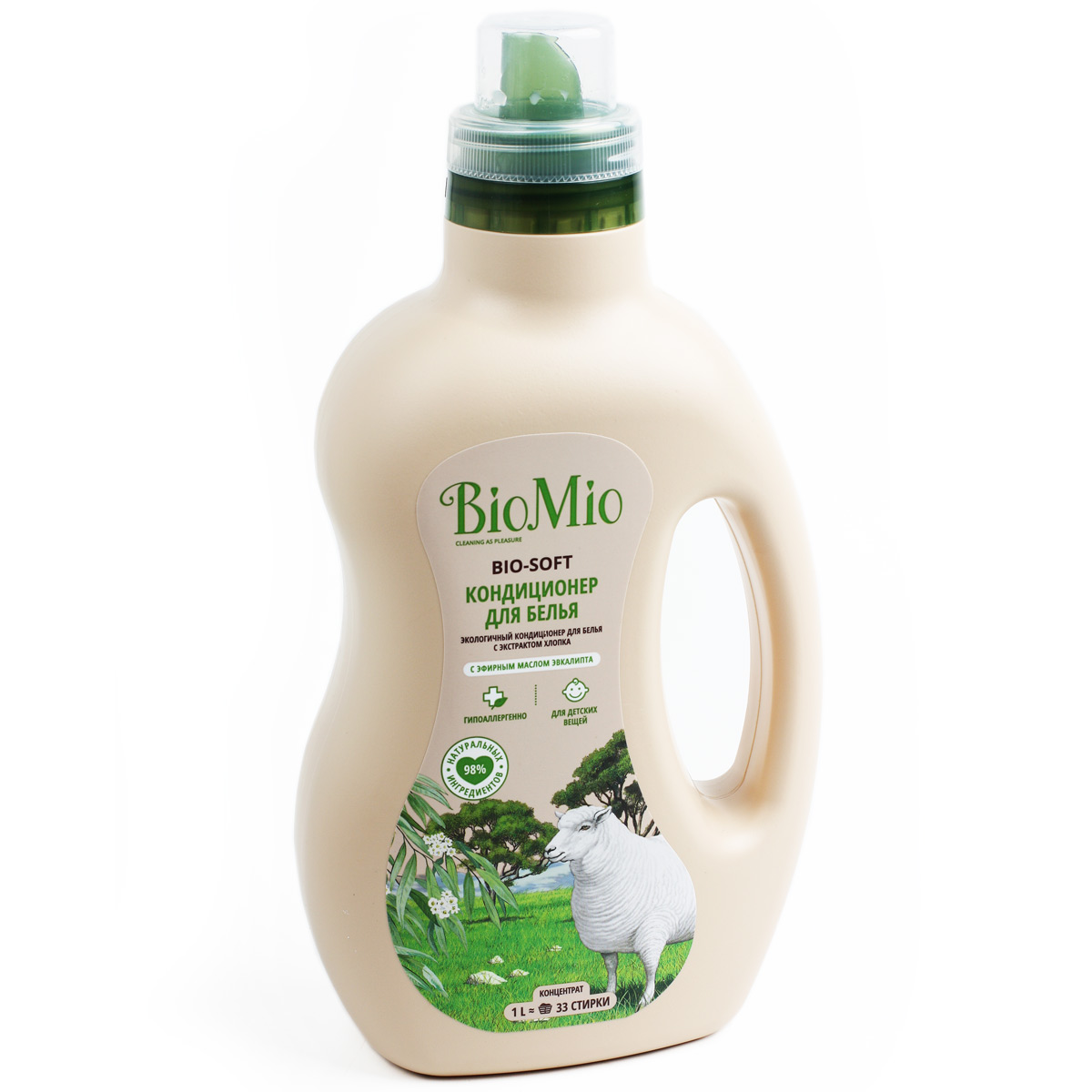 BIO MIO кондиционер для белья с эфирным маслом эвкалипта БиоМио 1л