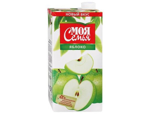 МОЯ СЕМЬЯ, Нектар Яблоко, 2 л.