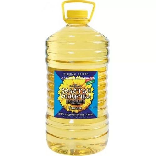 Золотая семечка масло подсолнечное рафинированное 5л