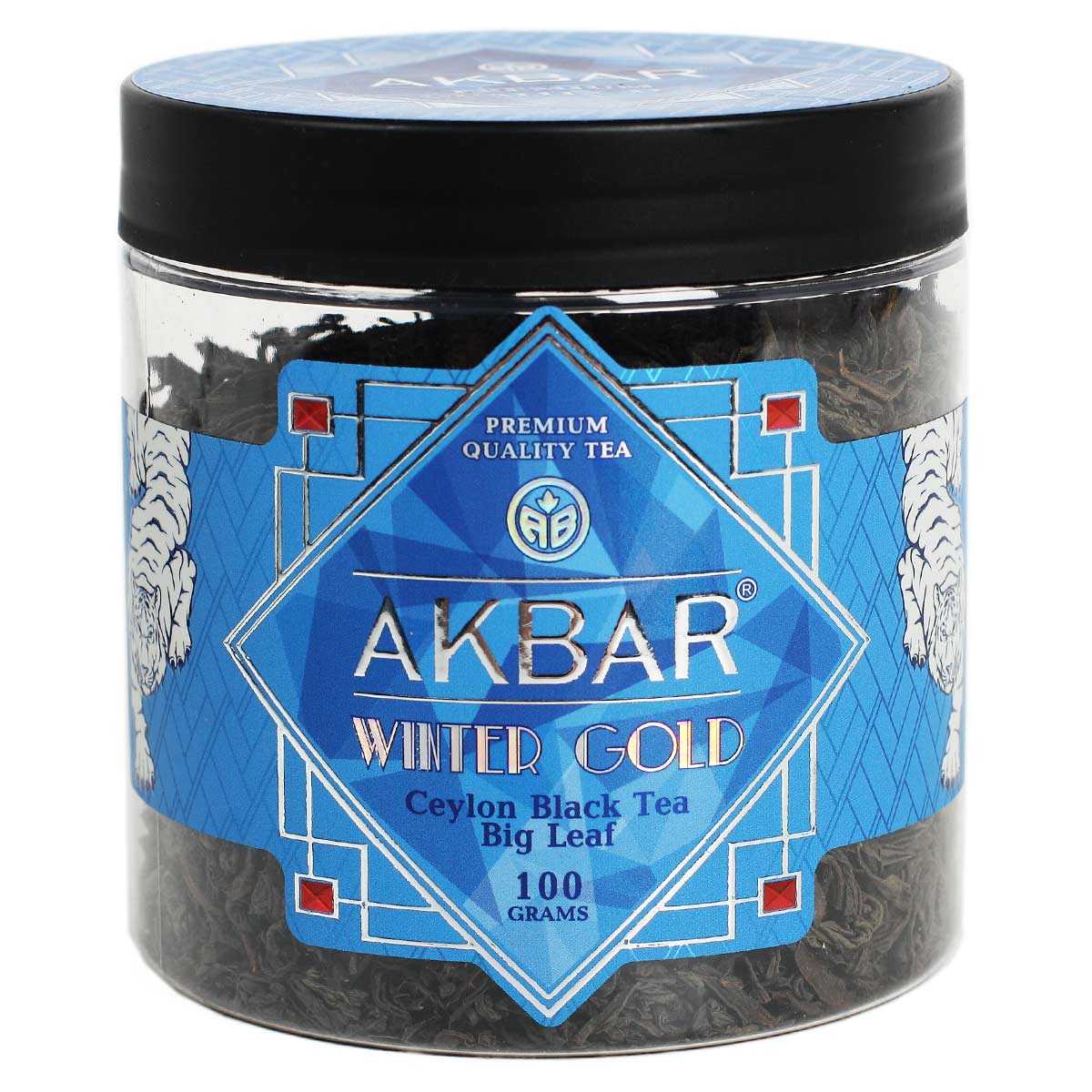 AKBAR WINTER GOLD чай АКБАР черный цейлонский крупнолистовой байховый в банке 100г