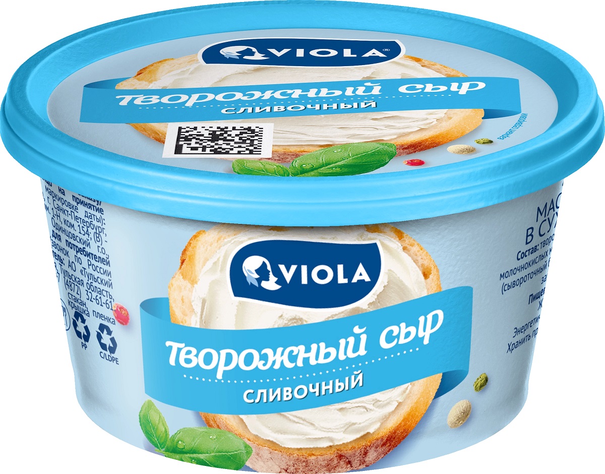 VIOLA сыр творожный сливочный 70% Виола 140г VIOLA сыр творожный сливочный 70% Виола 140г