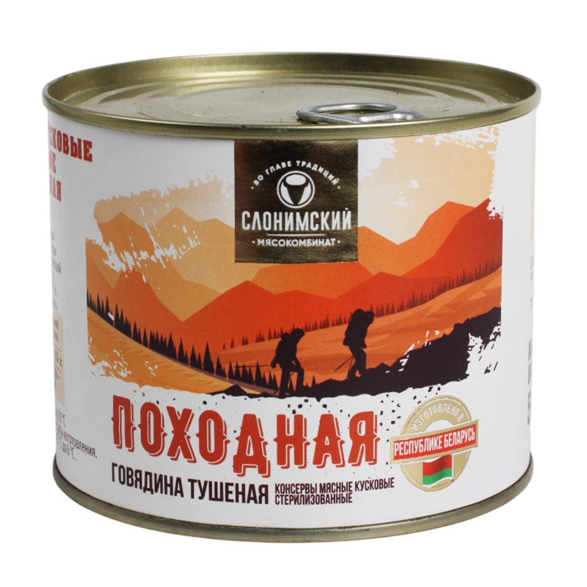 Говядина тушеная кусковая стерилизованная ПОХОДНАЯ Слонимский МК 525г