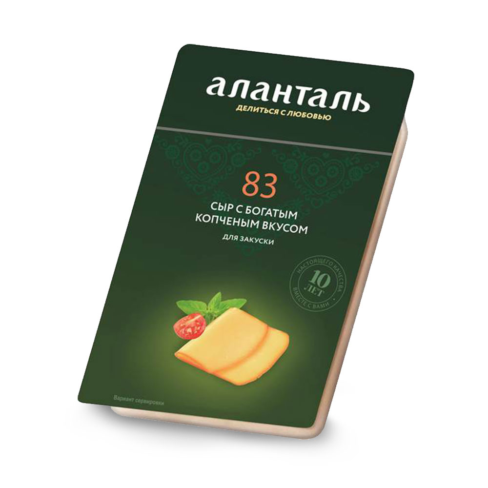 Сыр Аланталь копченый нарезка 125г Сыр Аланталь копченый нарезка 125г