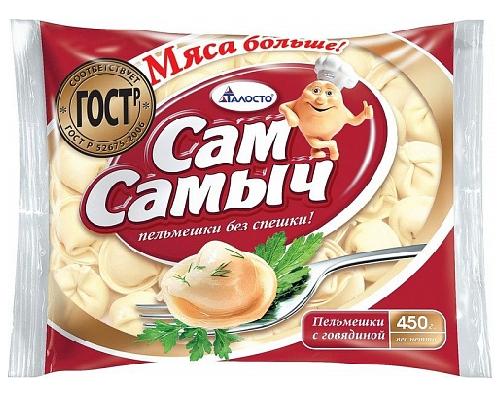 Сам самыч пельмени из говядины, 1кг, Россия