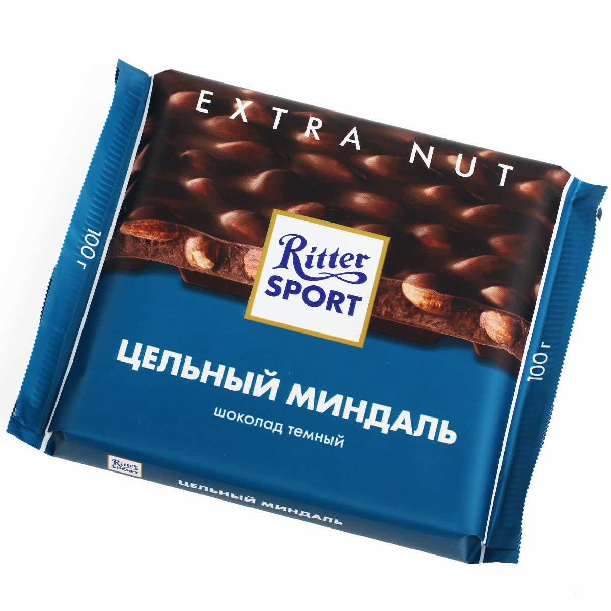Риттер Спорт Шоколад Ritter Sport цельный миндаль темный 100г Риттер Спорт Шоколад Ritter Sport цельный миндаль темный 100г