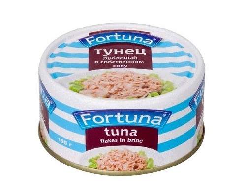 FORTUNA тунец филе премиум 185г FORTUNA тунец филе премиум 185г