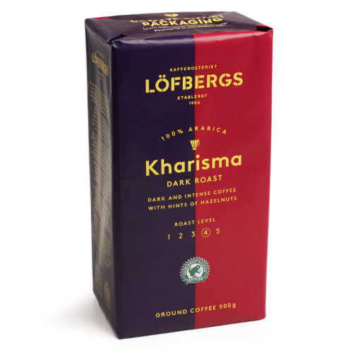 Lofbergs Kharisma кофе Лофбергс молотый темной обжарки 500г