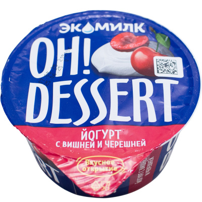 OH! DESSERT Йогурт с вишней и черешней 4,2% 130 г Экомилк