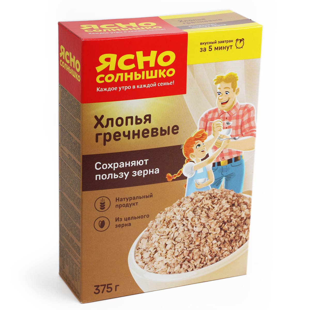 Ясно Солнышко хлопья гречневые 375г Ясно Солнышко хлопья гречневые 375г