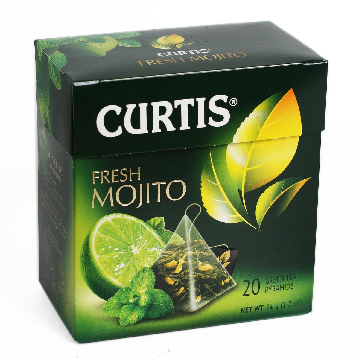 CURTIS чай зелёный Fresh Mojito 20 пак. пирамидок 36г CURTIS чай зелёный Fresh Mojito 20 пак. пирамидок 36г