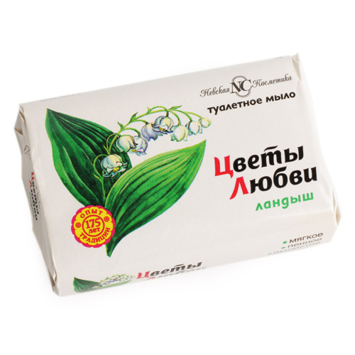 Невская косметика мыло Цветы Любви Ландыш натуральное 90г 