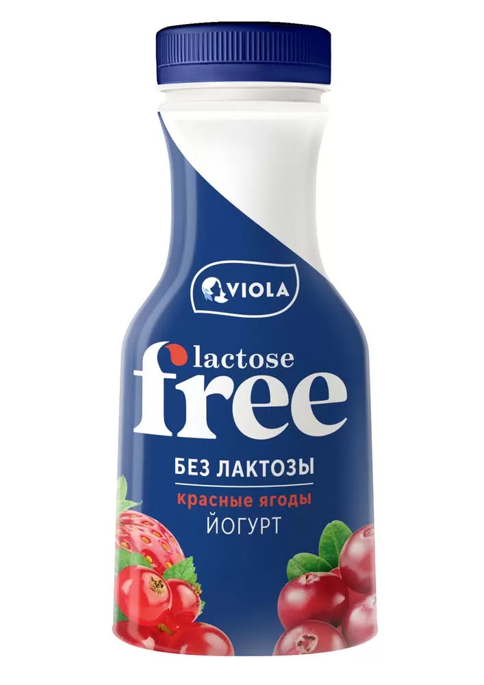 VIOLA FREE йогурт питьевой  Красные ягоды безлактозный 1.1% 270г