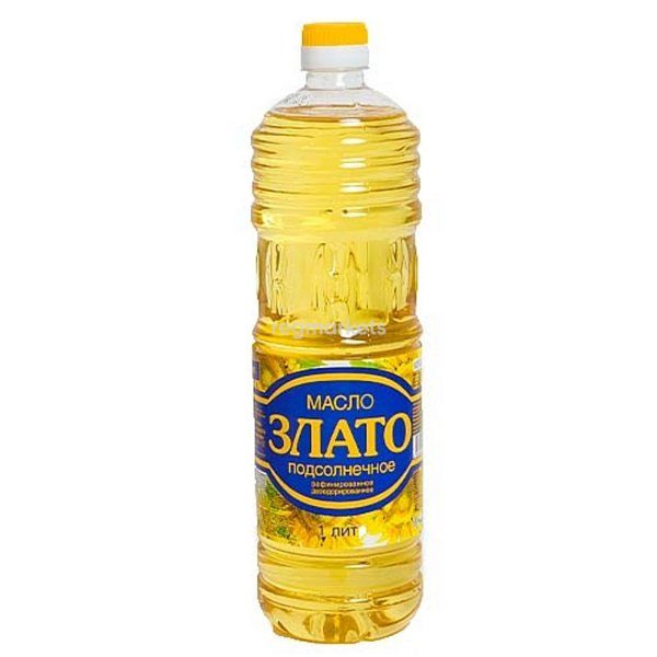Злато масло подсолнечное рафинированное 1л