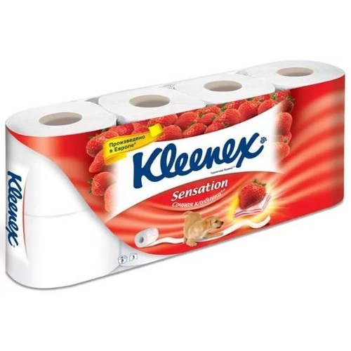 KLEENEX клубника туал. бум., 3-х сл., 8 рул.