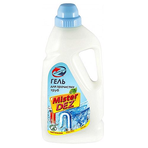 Гель для прочистки труб Mister Dez Двойная сила 1л
