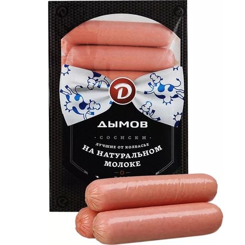 ДЫМОВ Сосиски с натуральным молоком 570г