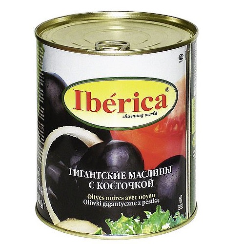 IBERICA маслины гигантские с косточками 425г