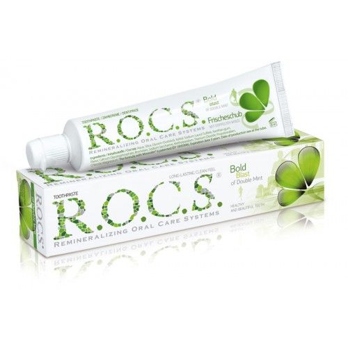 R.O.C.S. BOLD BLAST of Double Mint двойная мята зубная паста 74г R.O.C.S. BOLD BLAST of Double Mint двойная мята зубная паста 74г