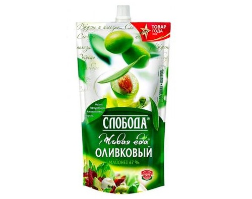 СЛОБОДА Майонез оливковый 67% 400мл СЛОБОДА Майонез оливковый 67% 400мл