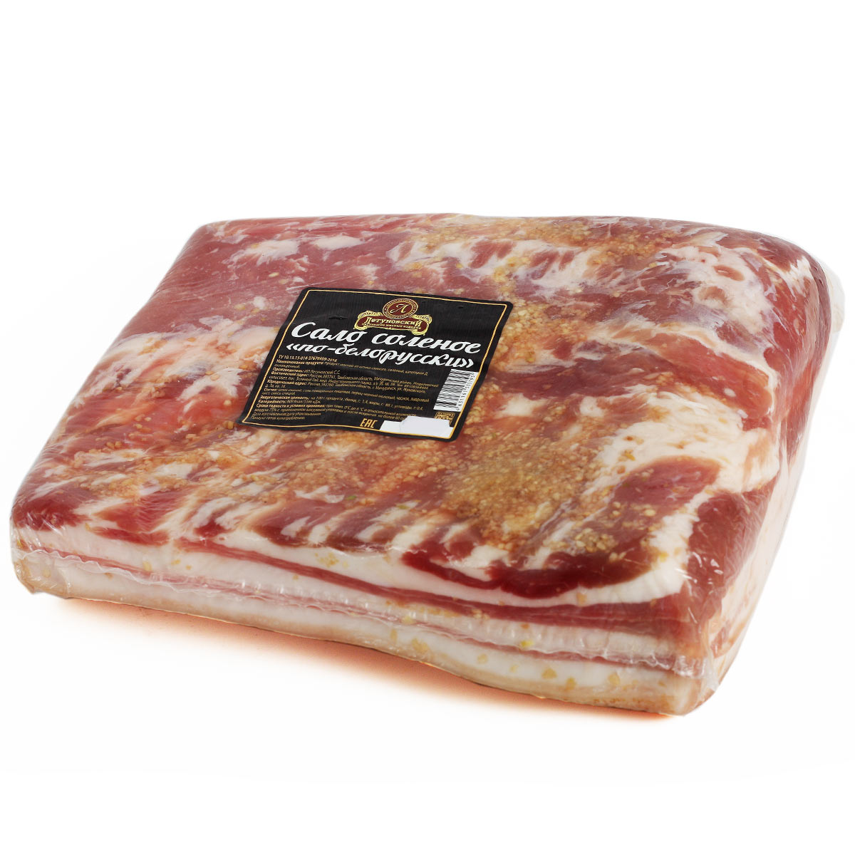 Сало соленое спина по Белорусски с чесноком ИП Летуновский