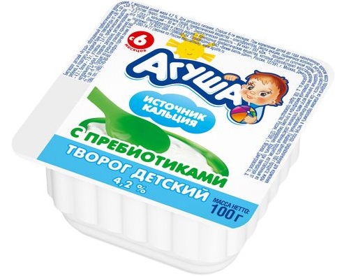 АГУША Творог с пребиотиками, 4,2% 100 г