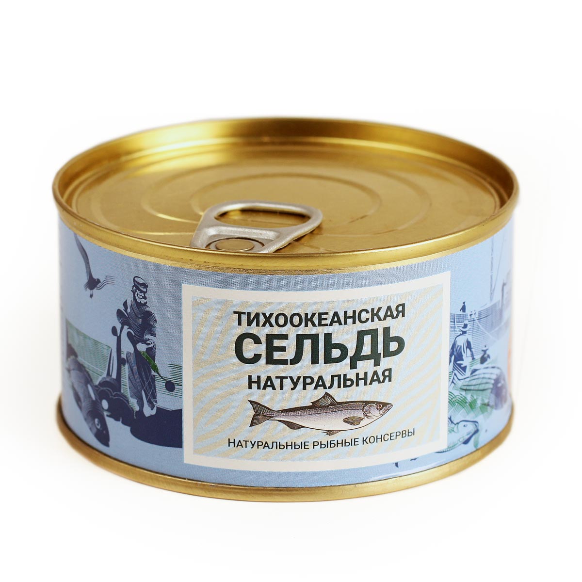 Сельдь натуральная тихоокеанская Камчатский тралловый флот 185г 