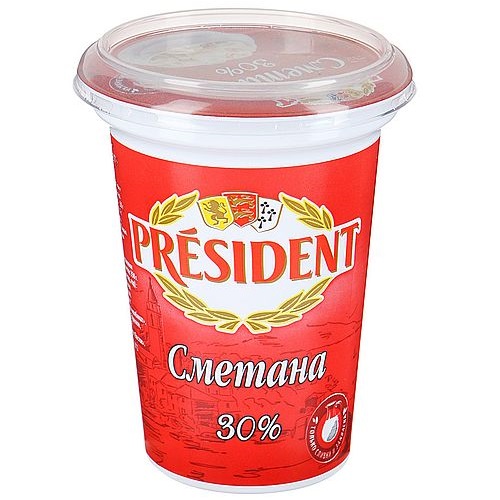 PRESIDENT сметана 30% 350г PRESIDENT сметана 30% 350г