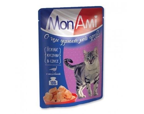 MON AMI, конс. нежные кусочки индейки в соусе, 100 г
